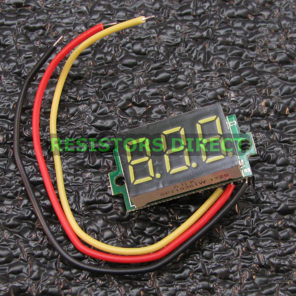 Red 0-33V DC Mini Digital Voltage Voltmeter 3 Wire LED Display Variable R04