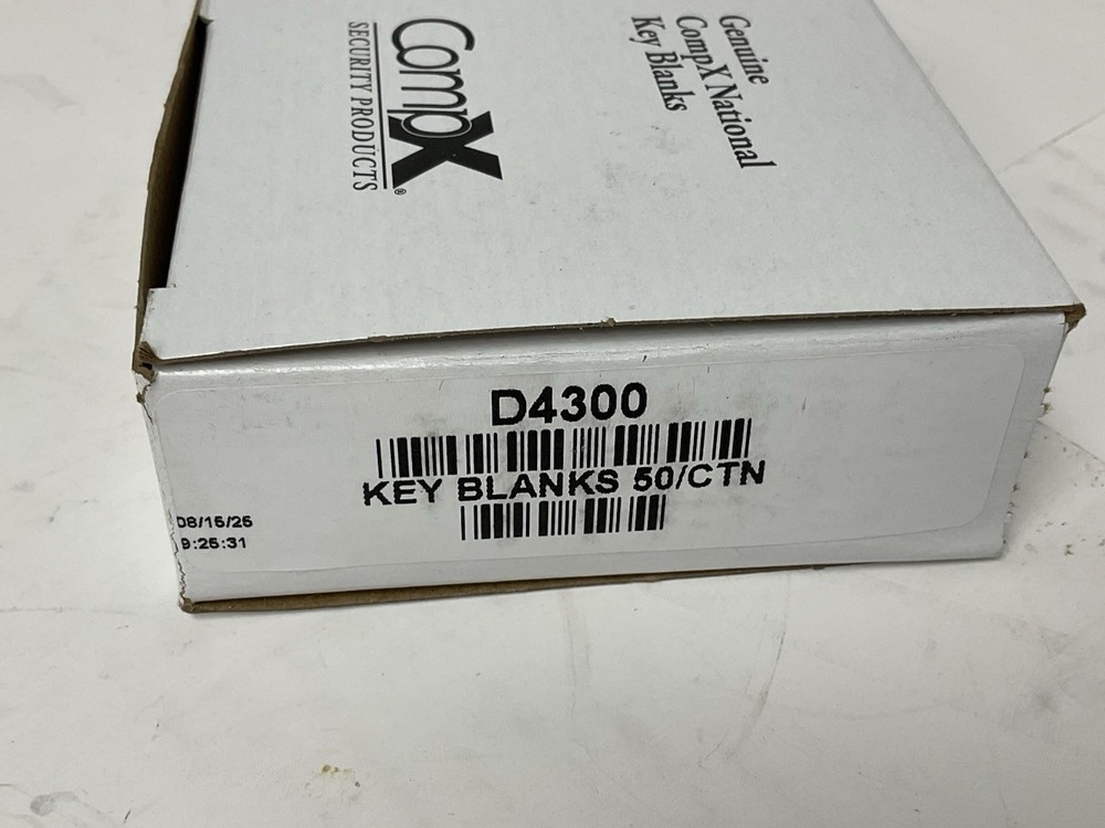 COMPX NATIONAL D4300 KEY BLANKS 50/CTN
