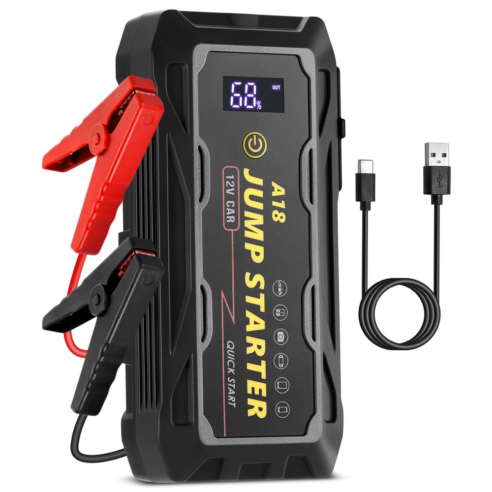 3000A 10000mAh Multi-Function Car Jump Starter LED Emergency Light for Outdoor