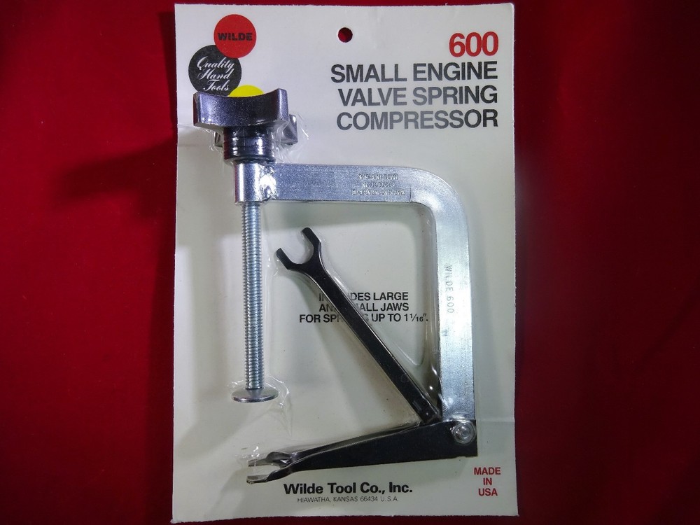 WILDE TOOL   #600 USA MADE--SMALL Engine Valve Spring Compressor  Professional