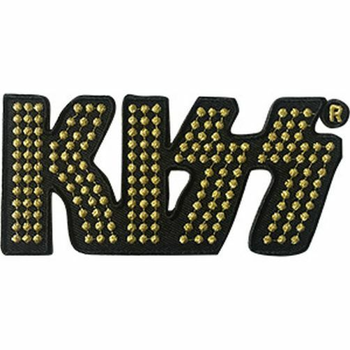 KISS - GOLD LOGO - EMBROIDERED PATCH - BRAND NEW - MUSIC BAND 4635
