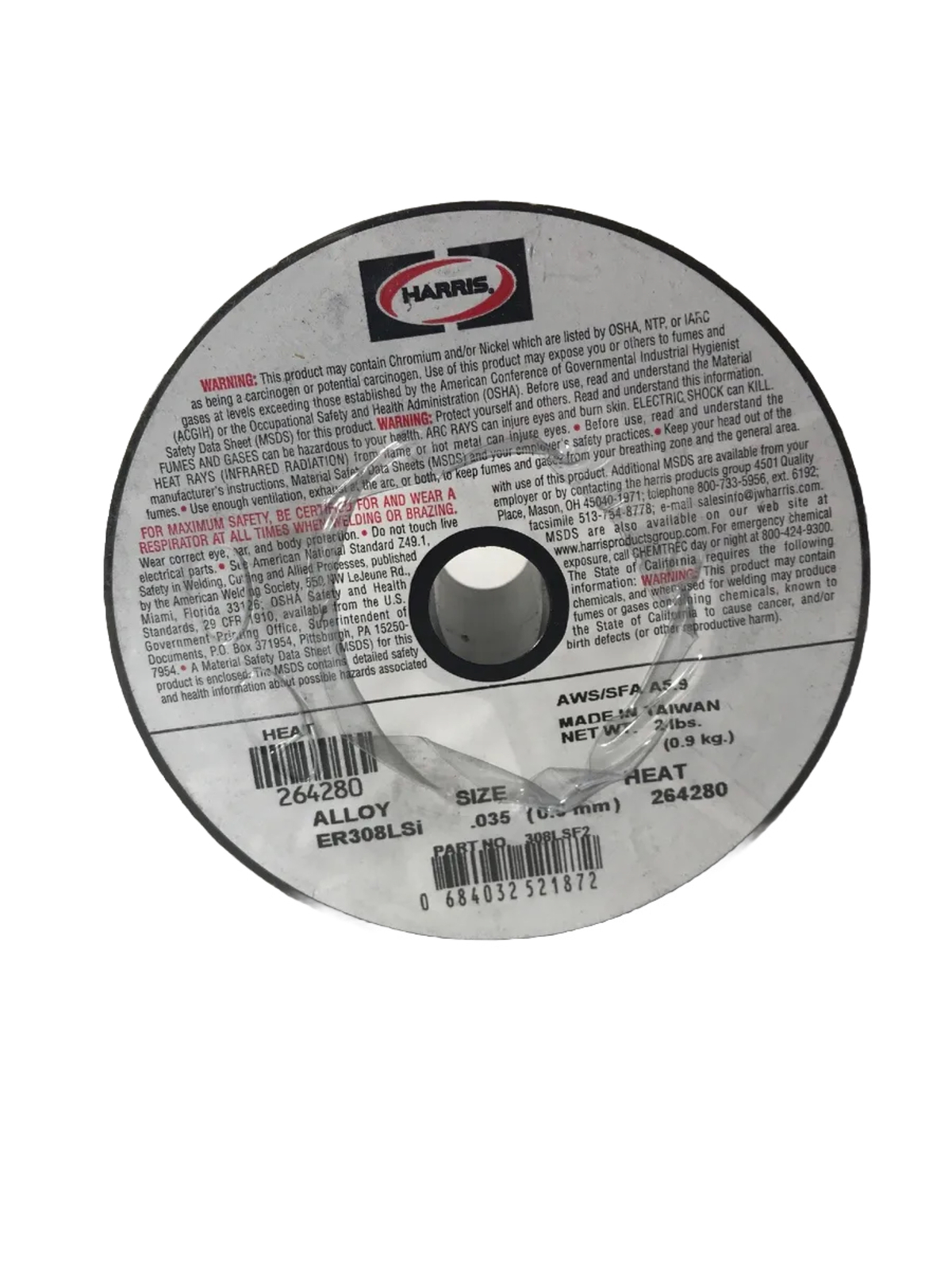 NEW Harris ER308LSi .035 2lb Welding Wire Spool ER308LS