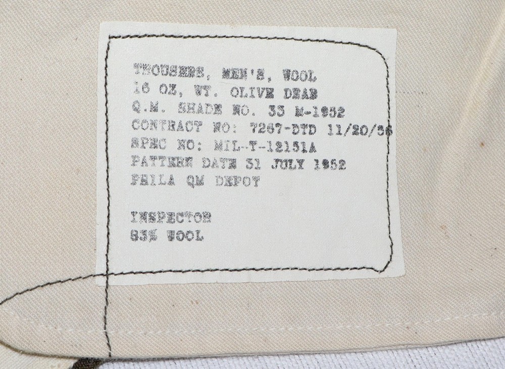 ORIGINAL POST WWII WOOL FIELD TROUSERS