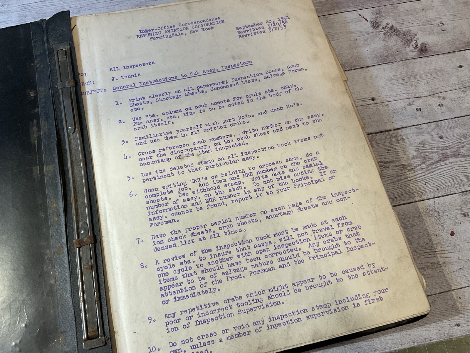 ORIG 1950s REPUBLIC AVIATION IN-HOUSE TECH MANUAL REPORTS AIRCRAFT CONSTRUCTION