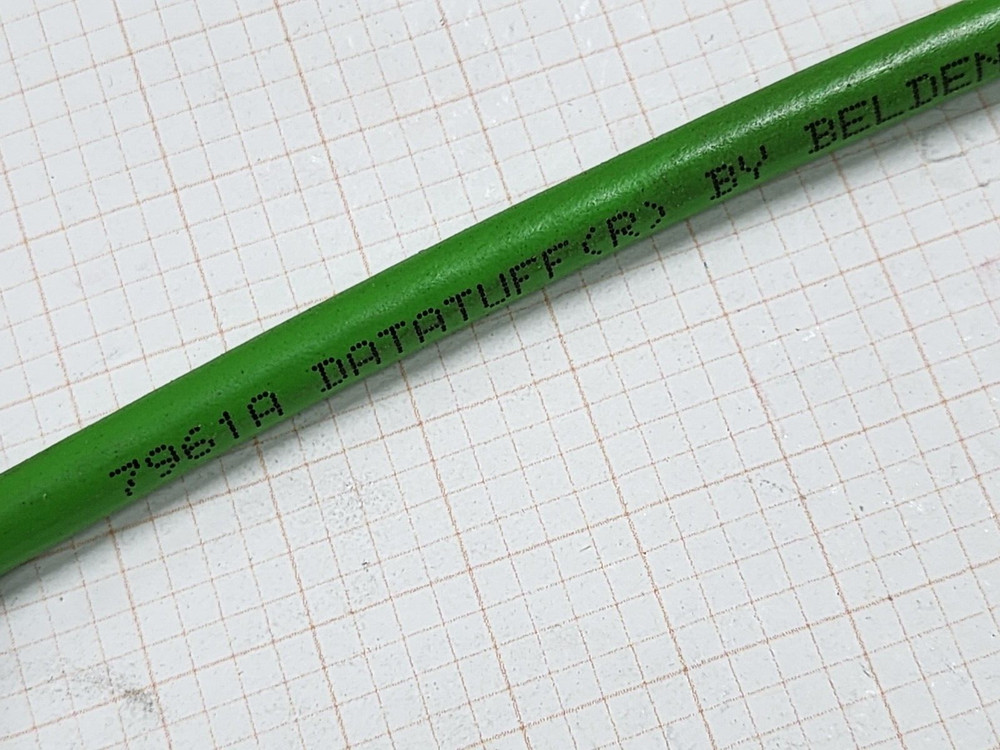 Belden 7961A 22/2P DataTuff CAT5e PROFINET Type B Network Cable PLTC Green /25ft