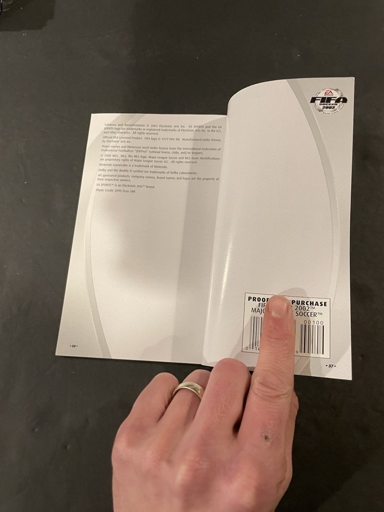 Fifa 2002 GameCube Manual only