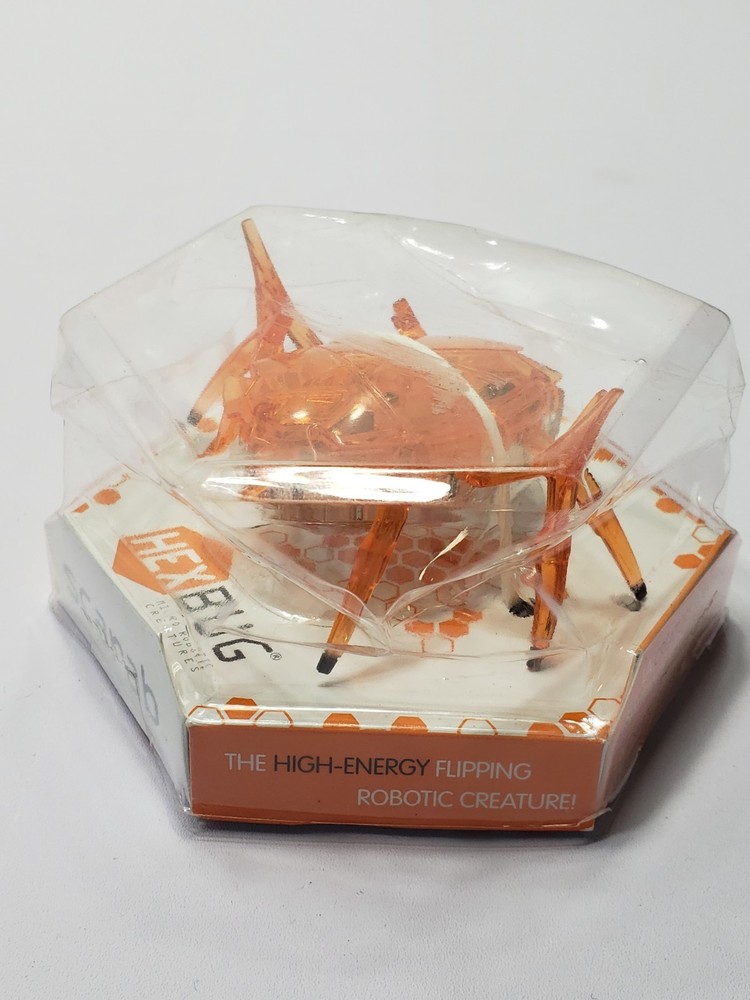 2017 HEXBUG Scarab Orange Micro Robotic Creature NEW Sealed Hex Case 19182BB