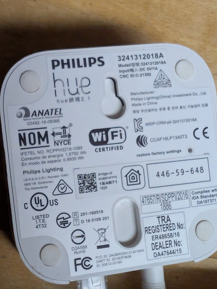 Philips Hue Bridge (3rd Generation) Lighting Controller Hub - White used