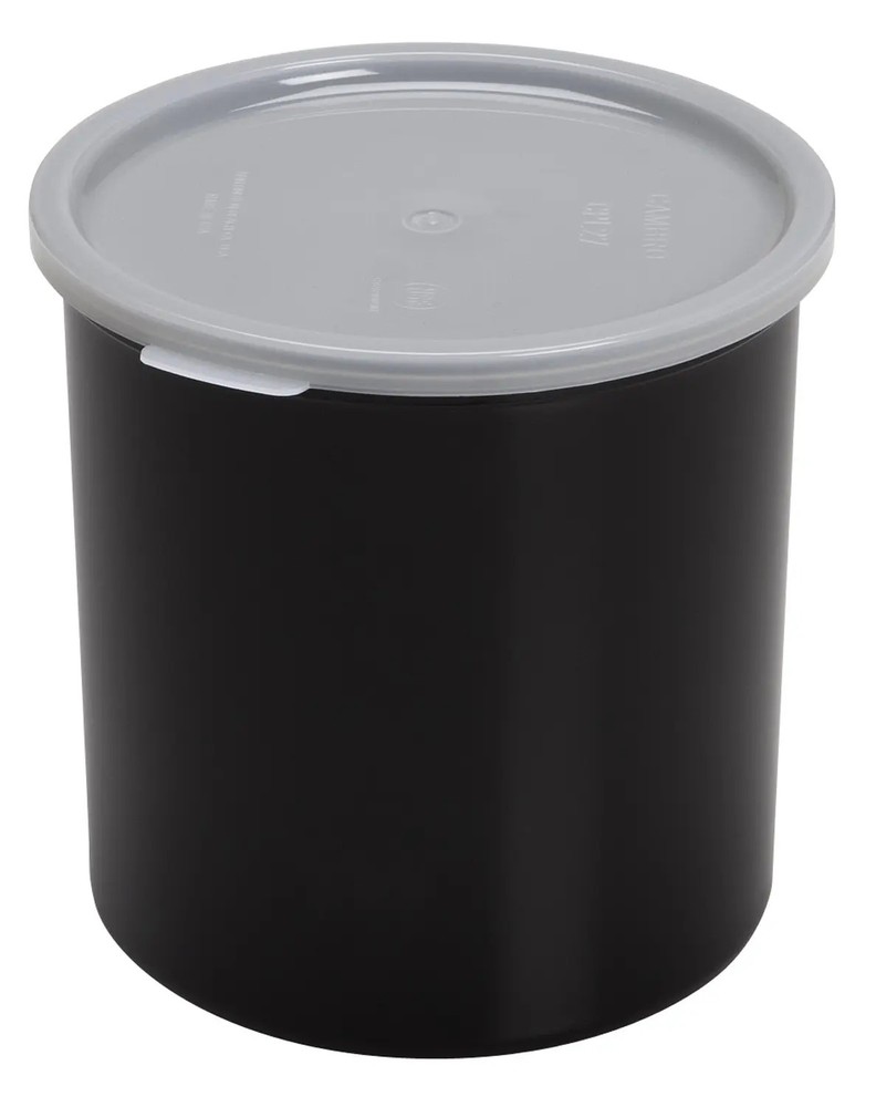 Cambro CP27-110 2.7 Quart Salad Crock Black w/ Lid NSF