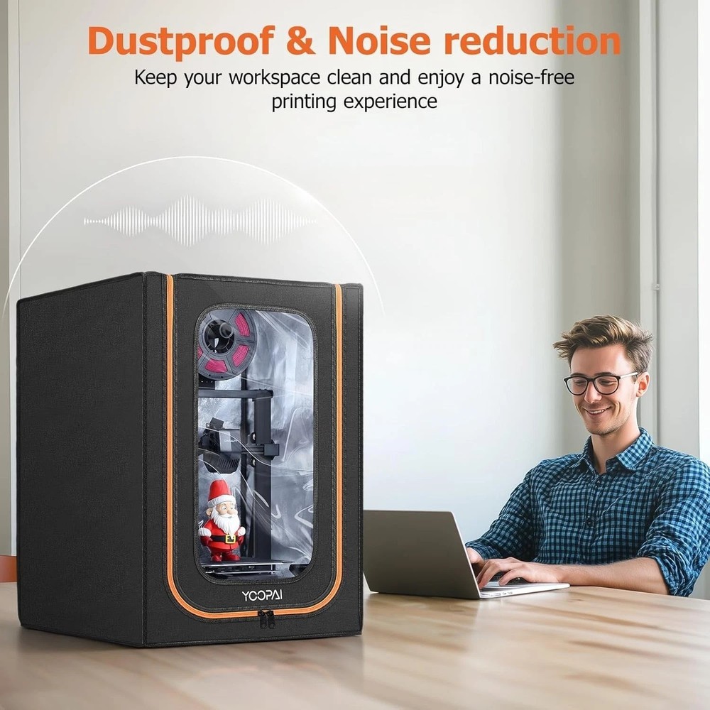 Fireproof 3D Printer Tent with LED Lighting - Upgrade Your Printing Experience