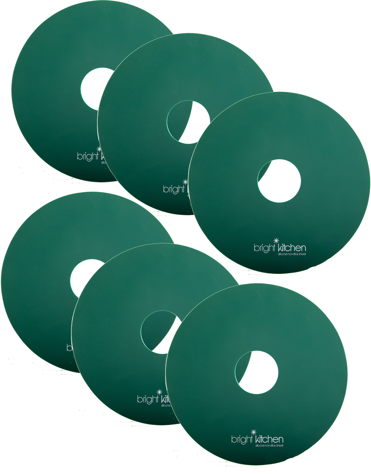 6 Silicone Dehydrator FLAT Sheets NON-Toxic for Nesco Round Dehydrators Fruit