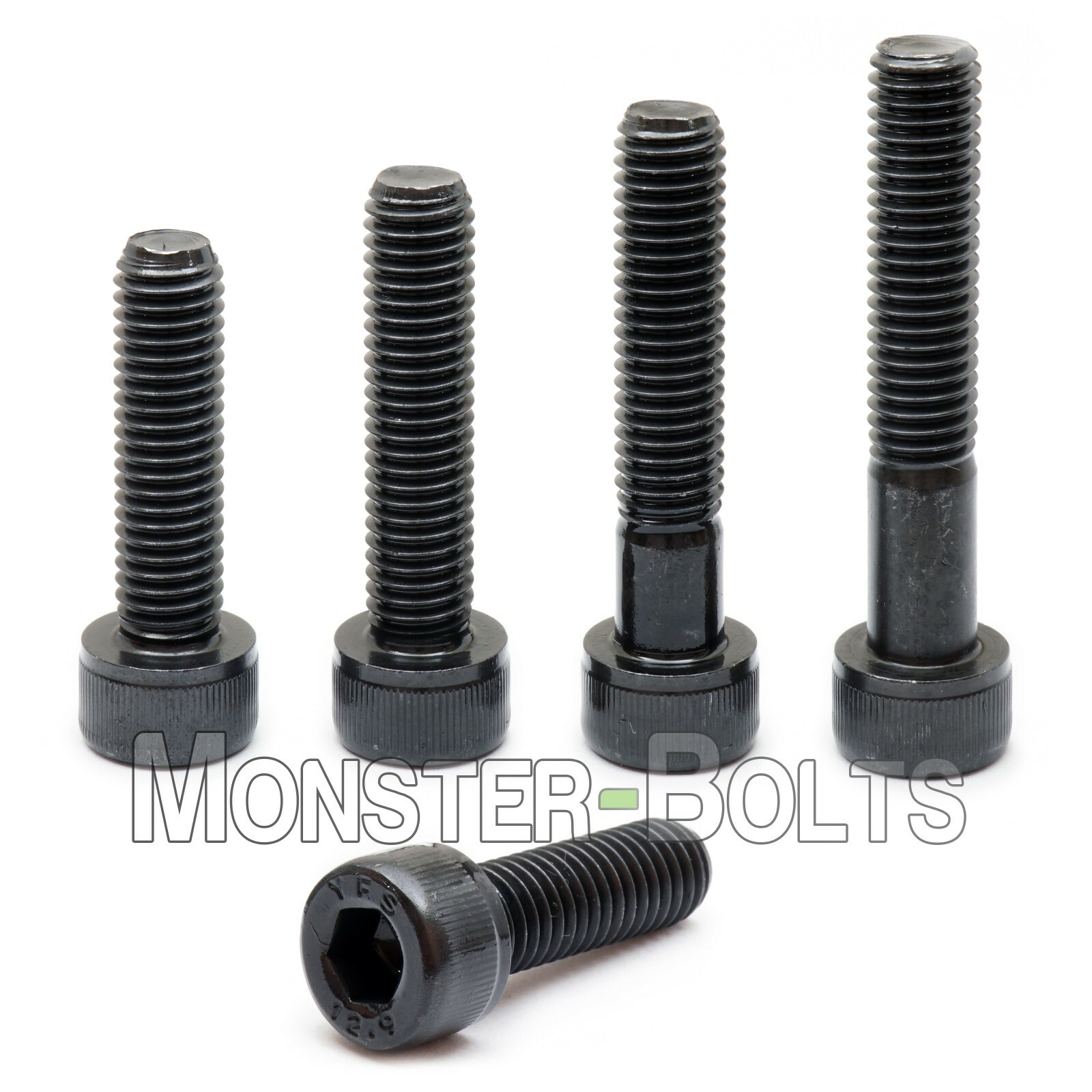 M6 Socket Head Cap Screws, 12.9 Alloy Steel w/ Black Oxide DIN 912, Coarse 1.0