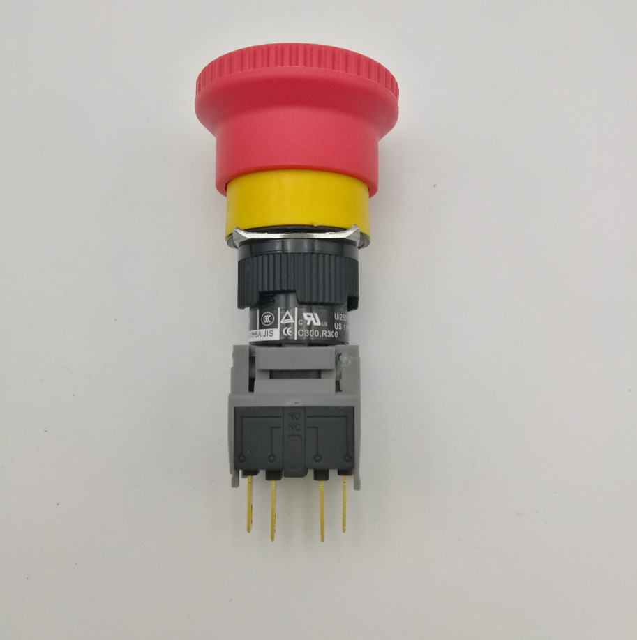 1PC AH165-2V 1NO1NC 16mm Emergency stop button switch
