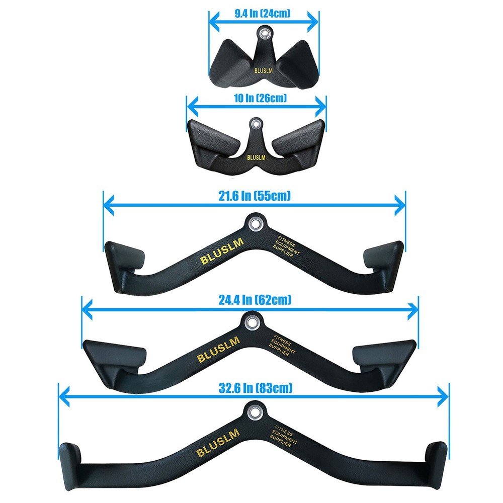 5Pcs LAT Pull Down Bar for Cable Machine Pulldown T Bar V Bar Cable Attachments