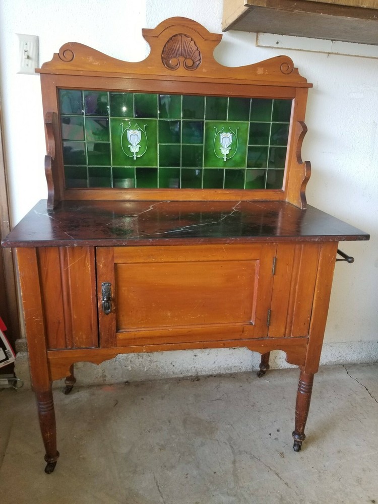 Antique English Side Board Server Commode