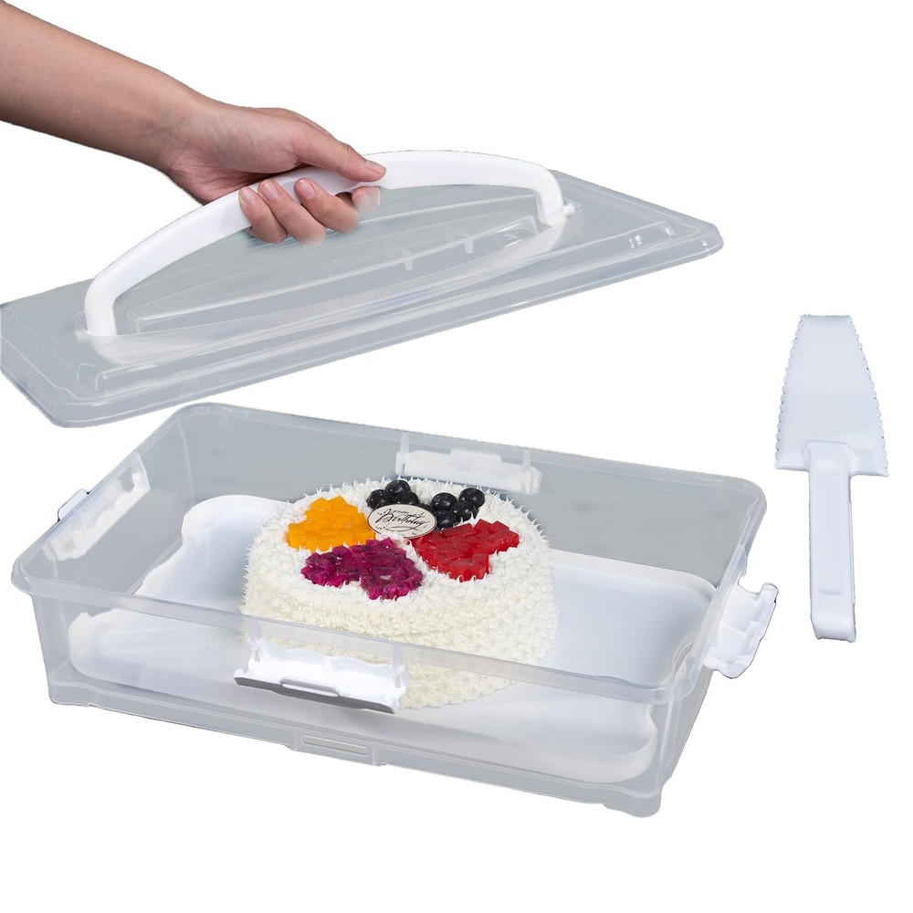 Plastic Cake and Cupcake Carrier HolderPortable Stackable Cupcake Dessert Sto...