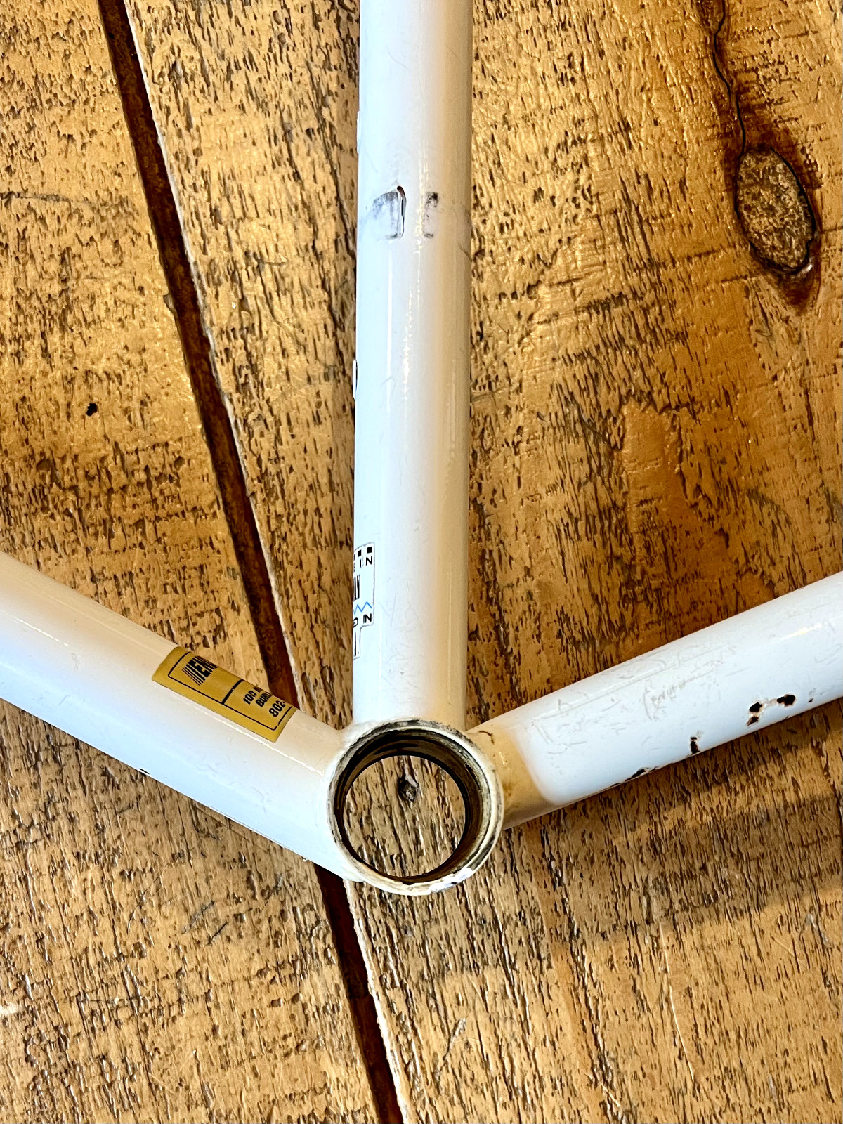 Vintage 90s Diamondback Ascent EX 19.5" Steel Mountain Bike Frame White Blue Mix