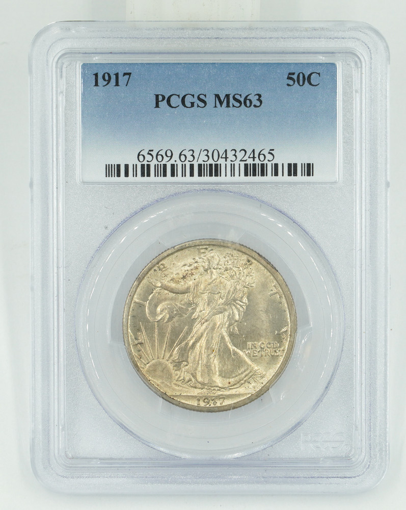 1917 PCGS MS63 Walking Liberty Half Dollar
