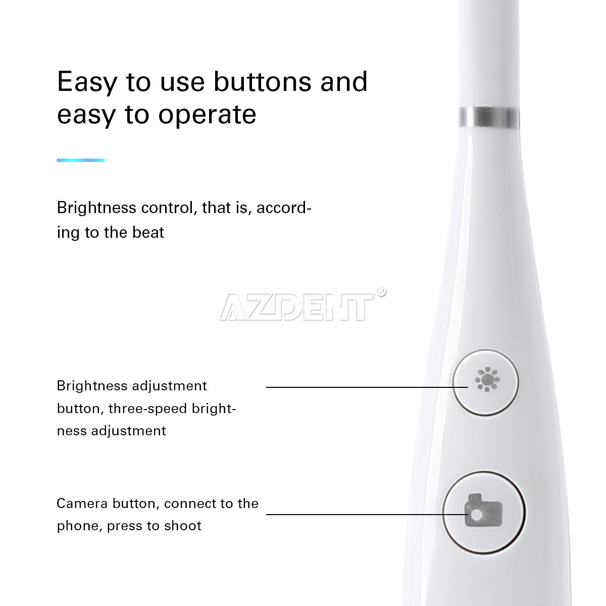 Dental Intraoral Camera USB Digital Imaging Oral HD Camera 8 LED light 3-speed