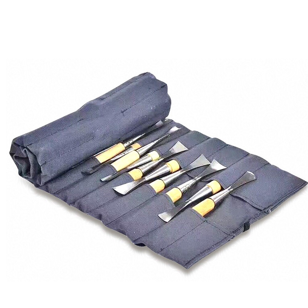 Hand Wood Carving Tools 31pcs General Chisel Made Ground By Hand With Tool Bag
