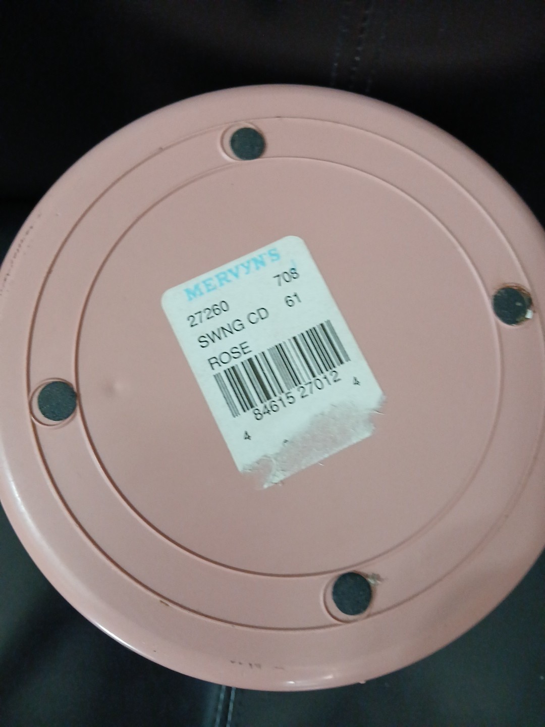 Vtg Circular Swivel Container Organizer AUTHENTIC Pink Rose Color