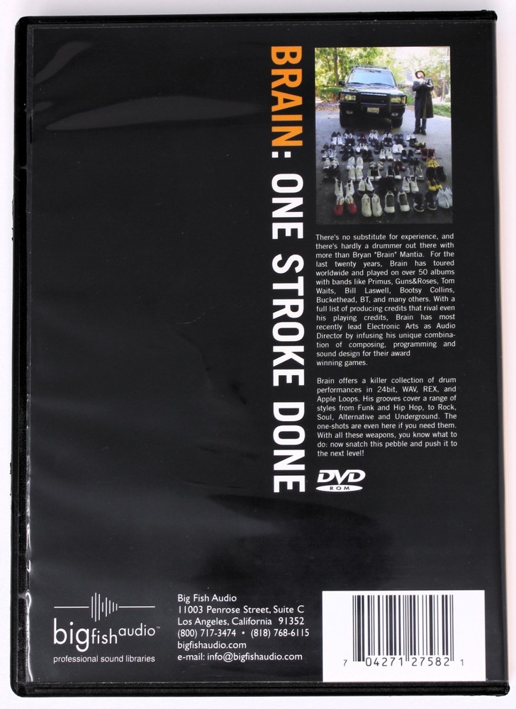 Big Fish Audio Brain One Stroke Done Sample/Sound Library/Sampling CD Wav Rex