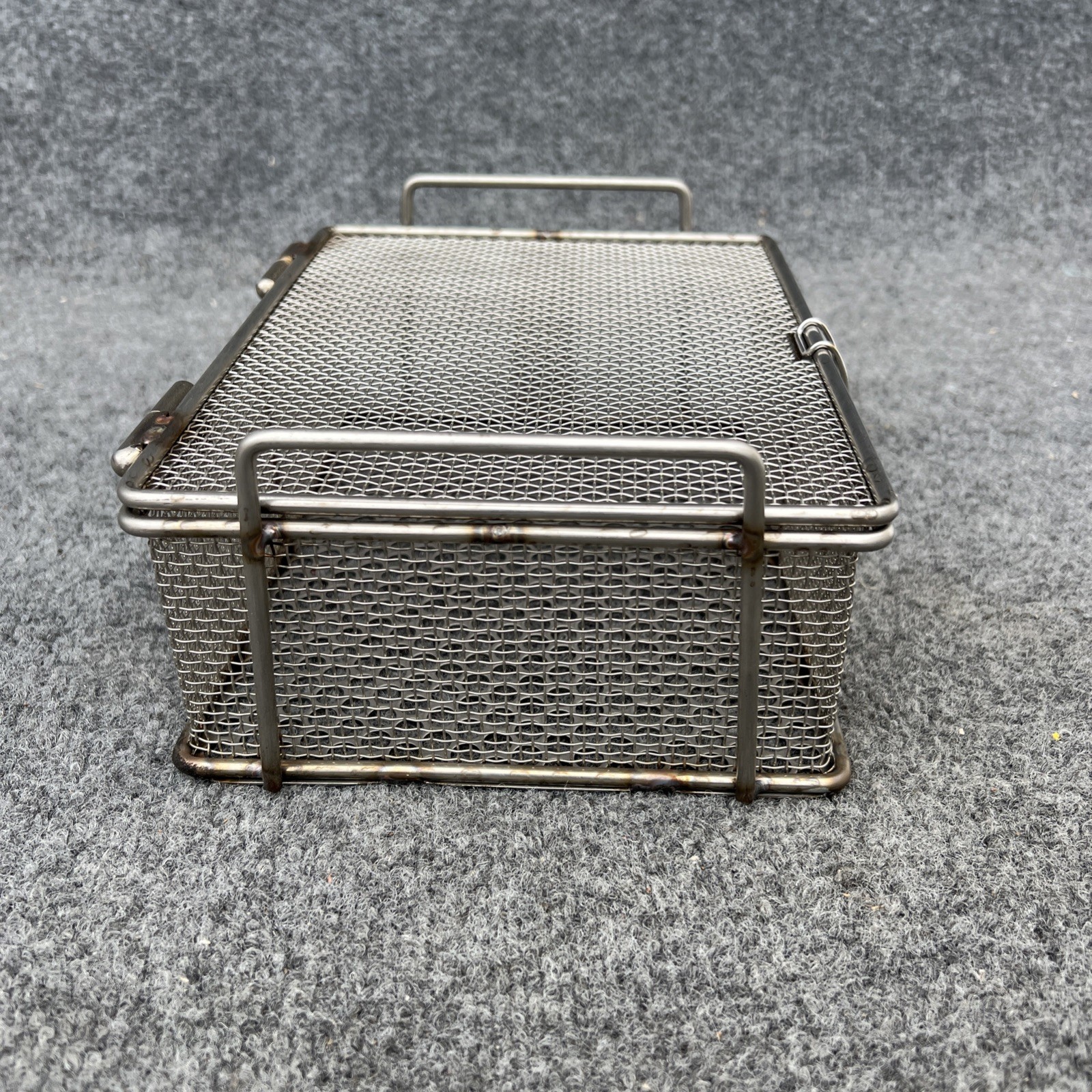 Stainless Steel Mesh Rectangular Washing Basket, 9” L x 7” W x 3.25” H New Other