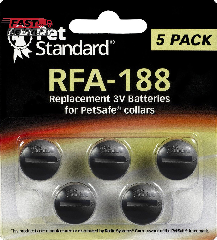 Petsafe Compatible RFA-188 Replacement Batteries (5-Pack)