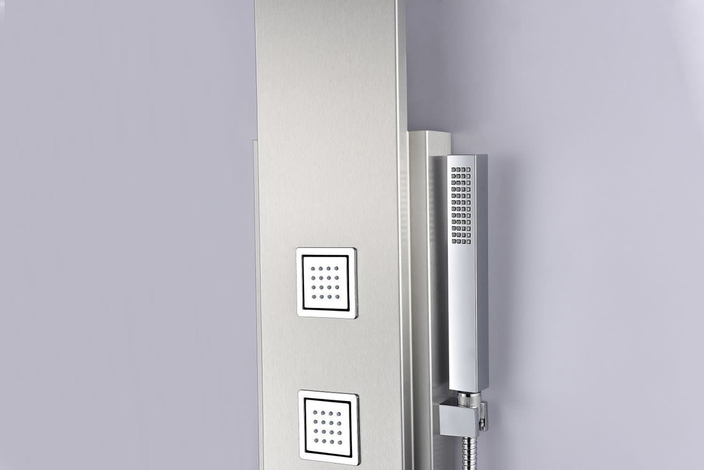 Anzzi SP-AZ035 Visor 60" Thermostatic Shower Panel - Silver