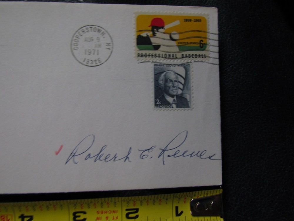 Robert Reeves Autographed Envelope JSA Auction Certified