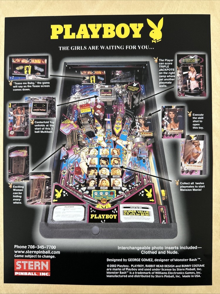 Stern Playboy Pinball Flyer