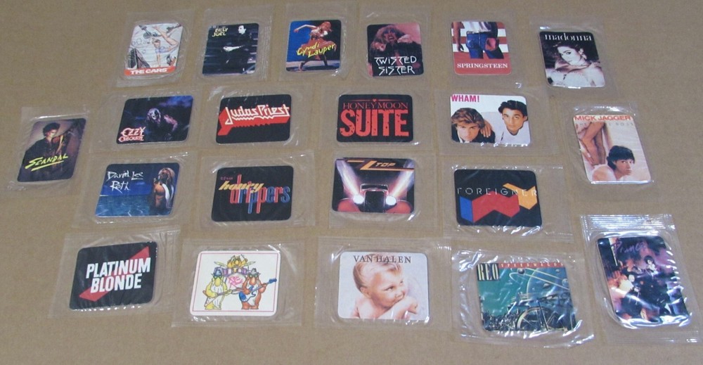1985 Hostess Chips Rip Into Rock & Roll Stickers Complete Sealed Set