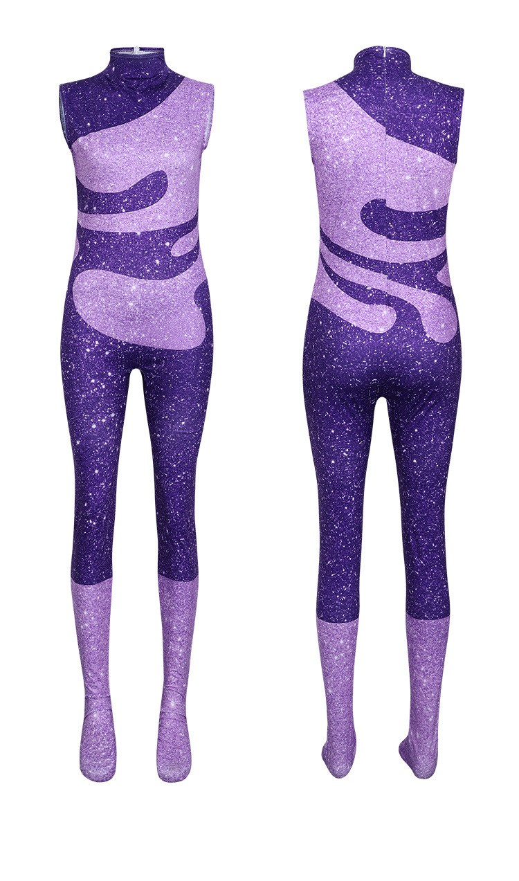 Kids Zootopia 2 Gazelle Cosplay Costume Antelope Singer Jumpsuit Purple Coat