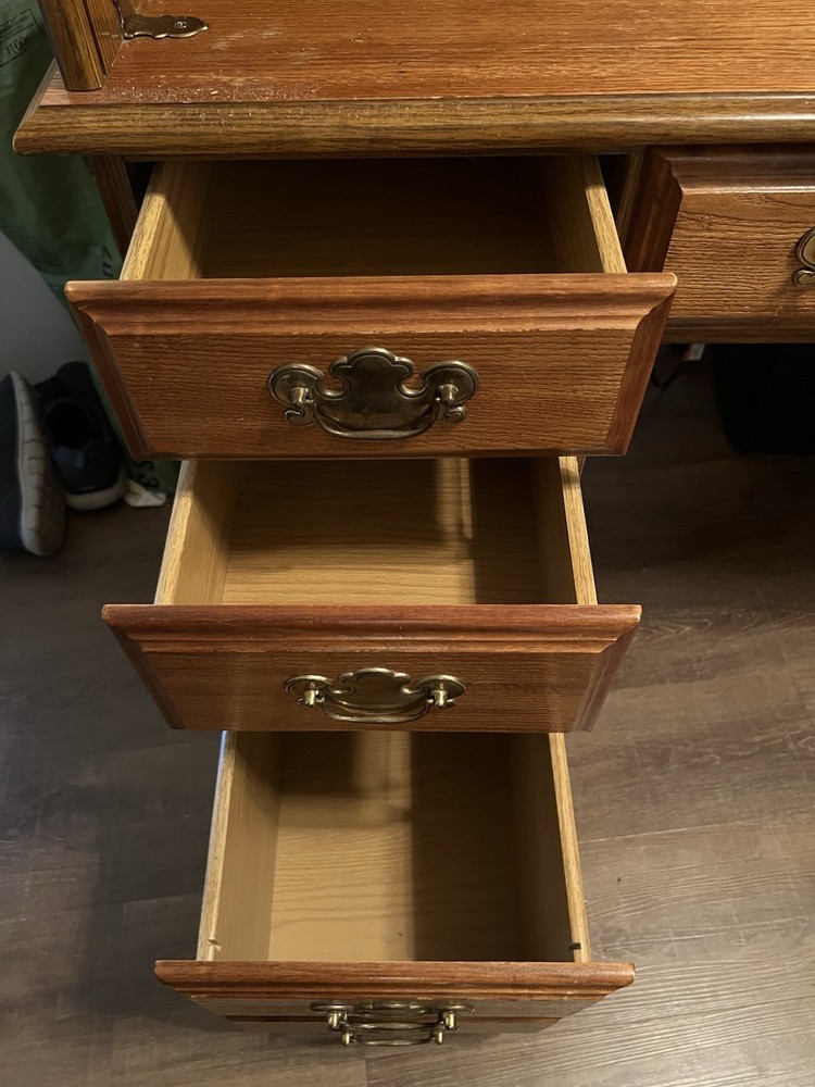 Solid Wood Antique Cylinder Desk