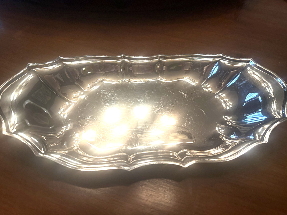 Silverplated Bread Tray 12 X 6" Chippendale Serving Ware Vintage