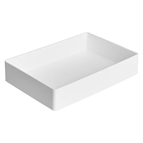 Plastic Desk Organizer - White Accessory Tray
