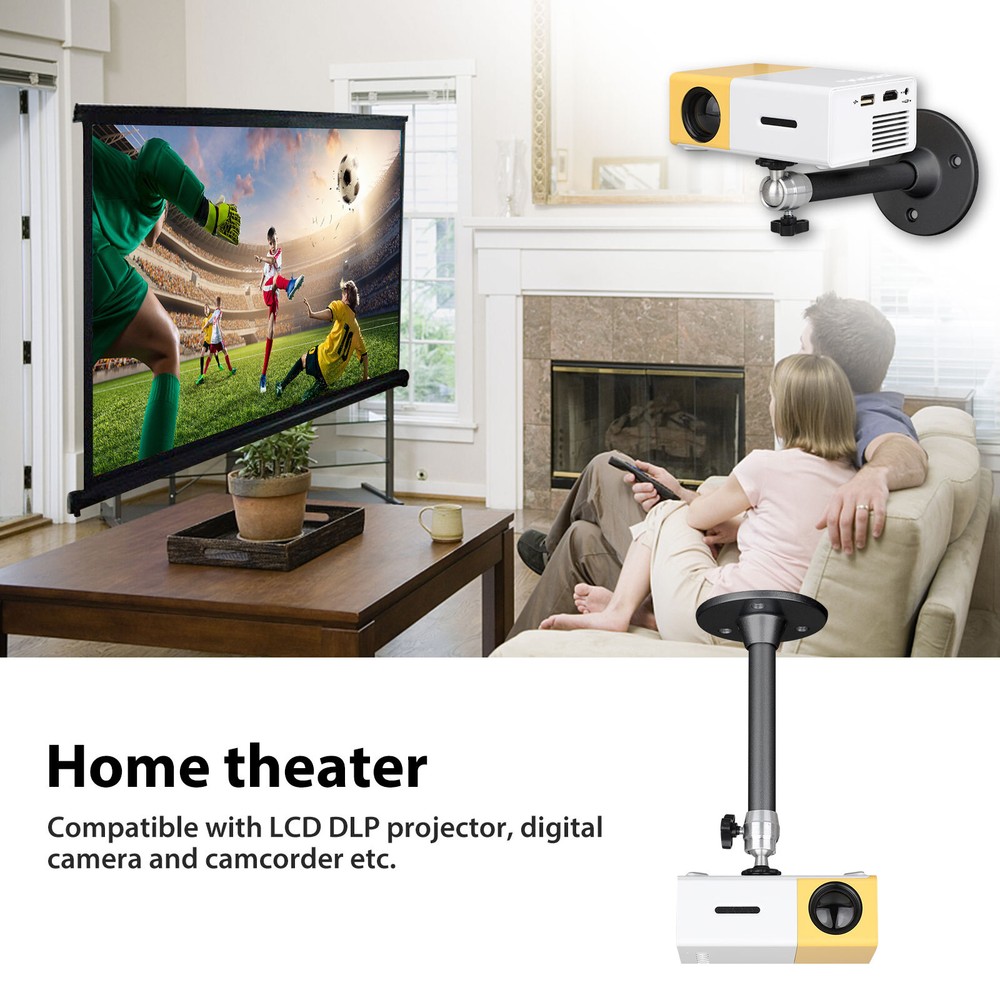 360° Rotatable Universal Wall Ceiling Mount Stand for Mini Projector DVR Camera