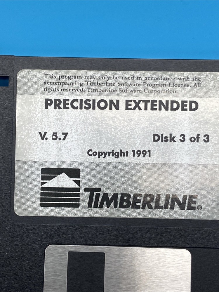 7 Vintage Timberline Software Floppy Disks Precision Extended Digitizer Untested