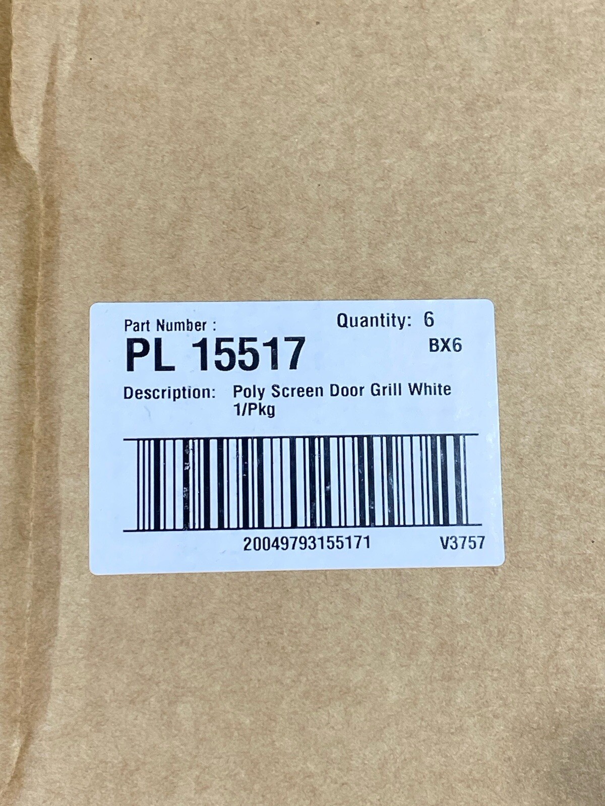 Prime-Line PL15517 White Make To Fit Screen And Storm Door Grill QTY 6