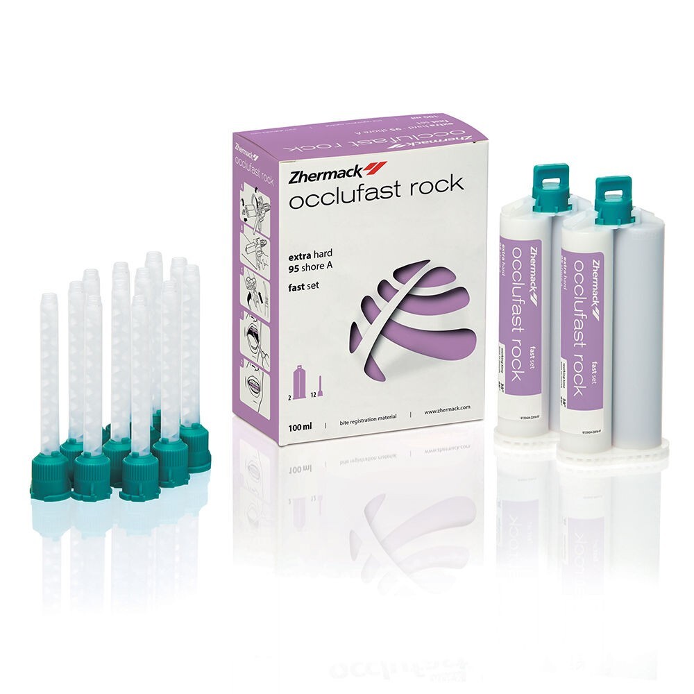 Zhermack Occlufast Rock Bite Registration Extra Hard Fast Set 2pk w/ Tips