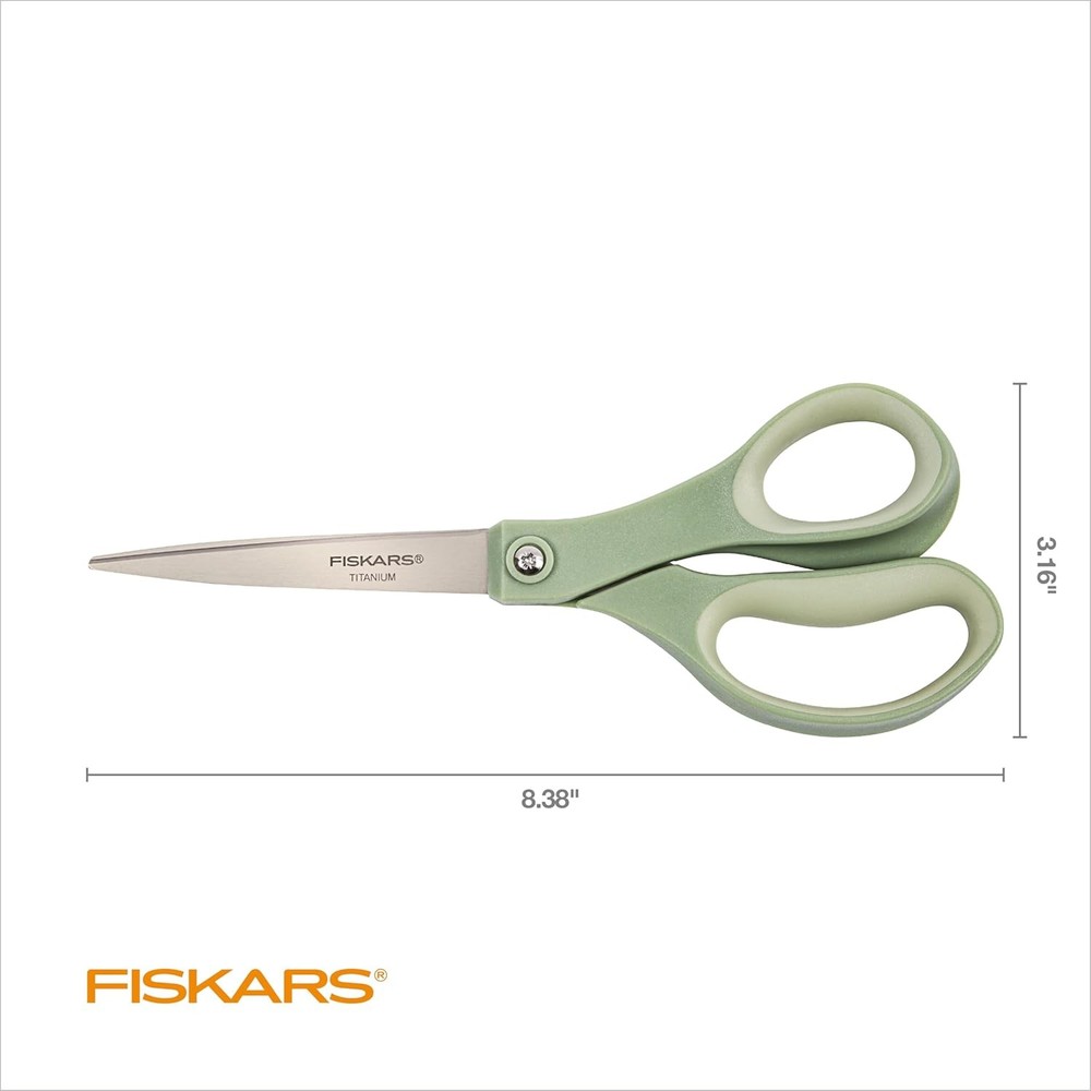 Fiskars SoftGrip Titanium Scissors - Contoured Performance All Purpose - 8" Tita