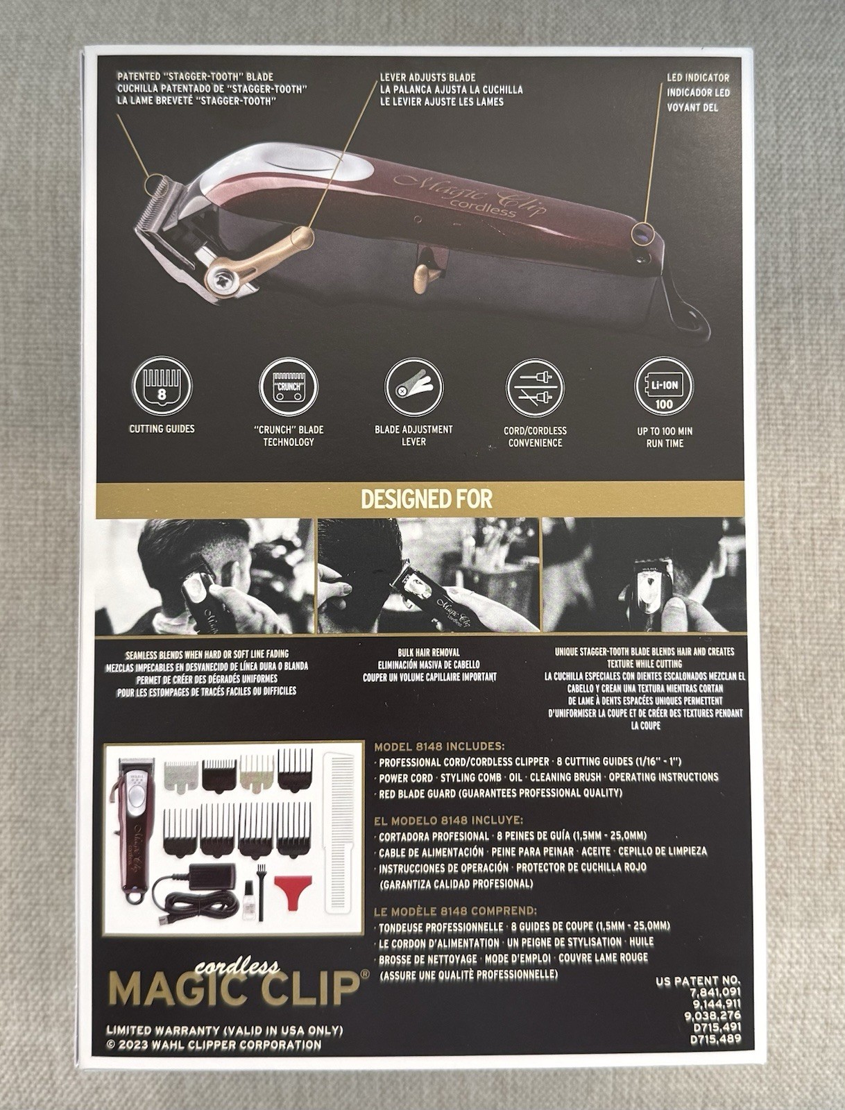 Wahl Professional 5-Star Cordless Magic Clip Hair Clipper 8148 FACTORY SEALED