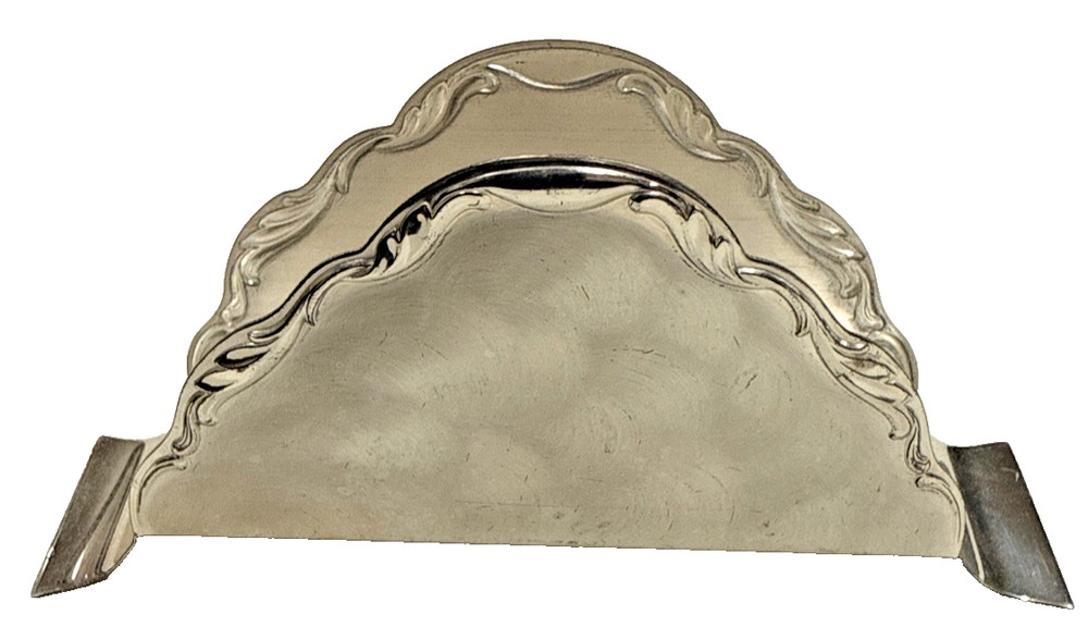 WMF Ikora Silver Plate Napkin Holder - Made in Germany MCM Vintage 5" Long