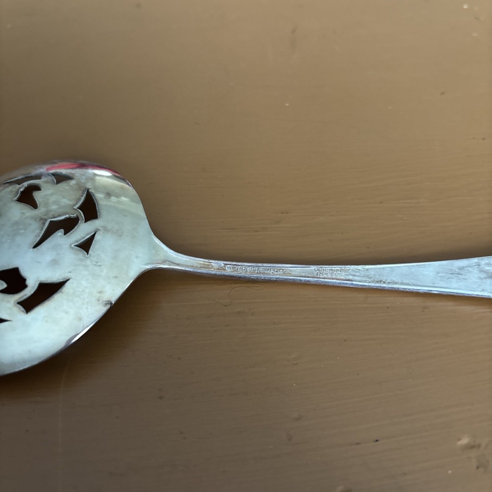 VTG WM Rogers Silverplate Cranberry Serving Set Original Box 10" Thanksgiving