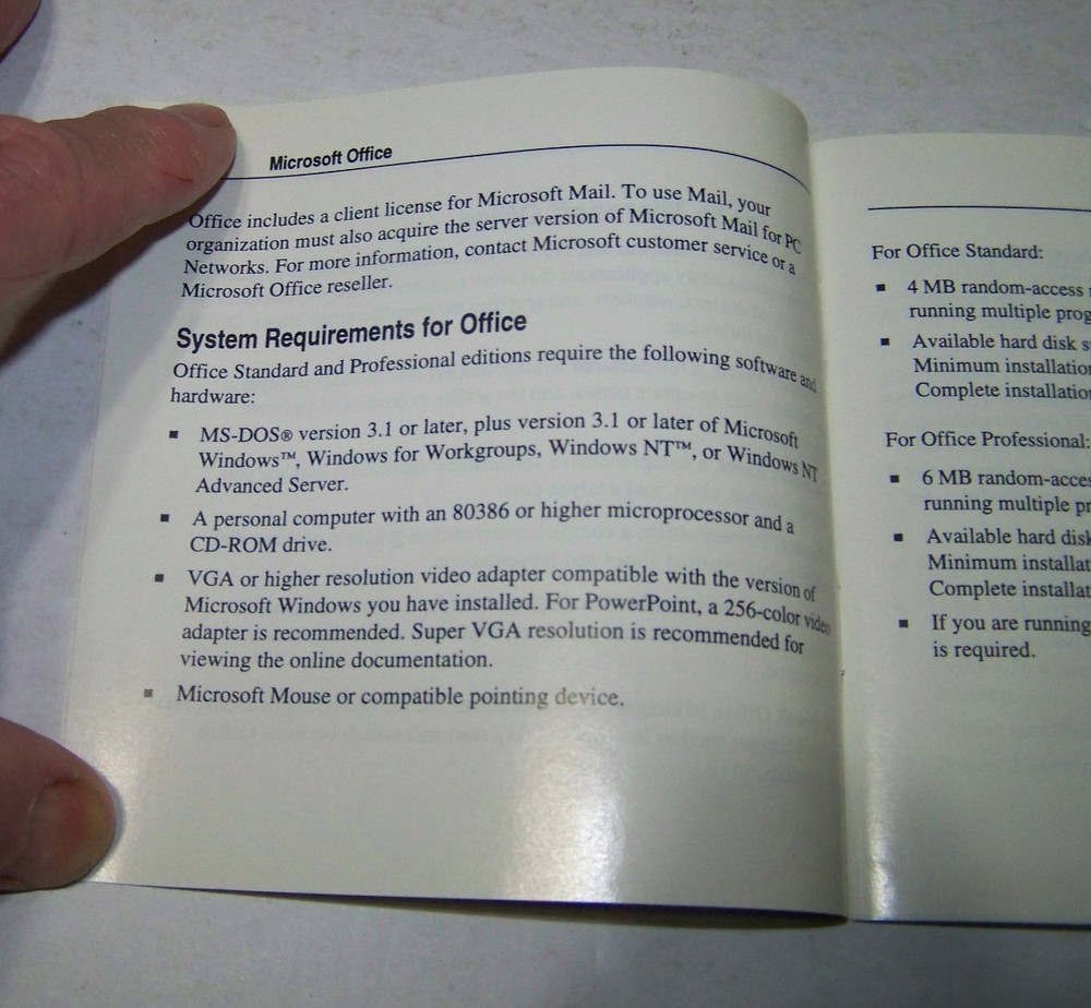 Microsoft Office Professional Version 4.3 - circa 1994 - vintage