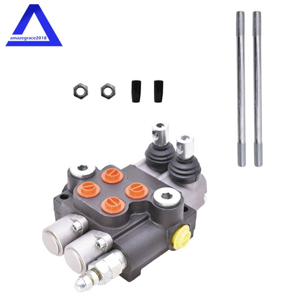 2 Spool Hydraulic Control Valve Double Acting 13 GPM 3600 PSI SAE Ports 3600Psi