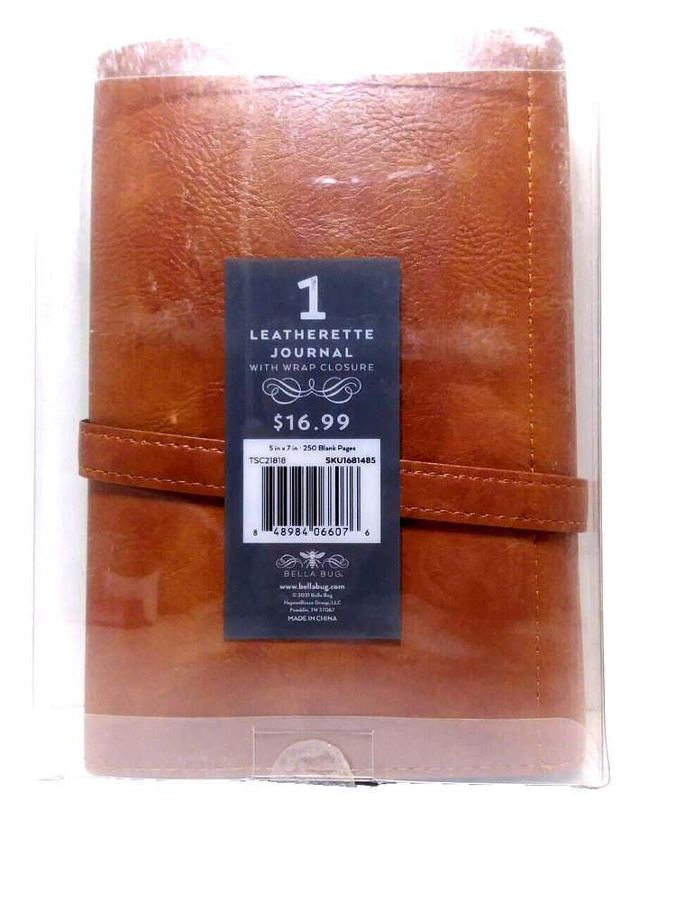 Bella Bug Leatherette Journal With Wrap Closure