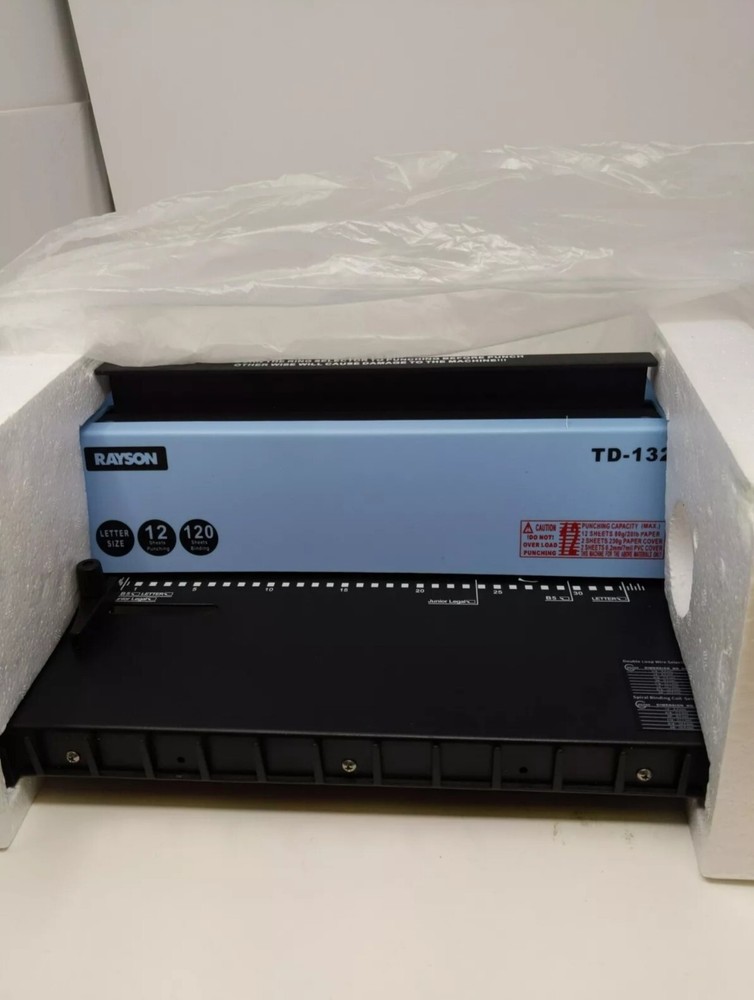 Rayson TD-132 Binding Machine Punch 12 Sheets/Bind 120 Sheets with Sturdy Met...