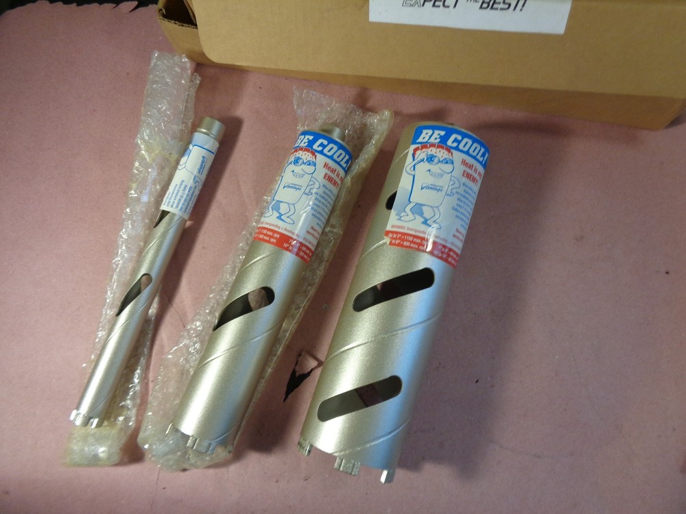 3 PC LOT DIAMOND VANTAGE  DIAMOND CORE CONCRETE DRILL BITS 1,2,3"