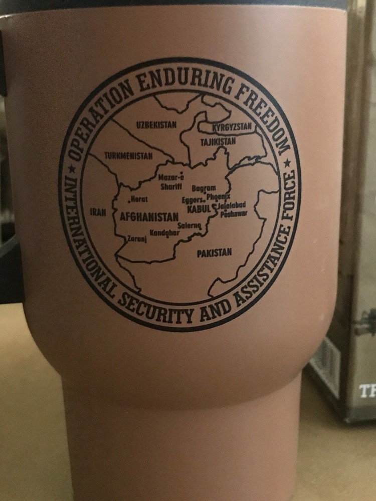 ARMY Operation Enduring Freedom 16 oz Stainless Coffee Mug Security Task Force